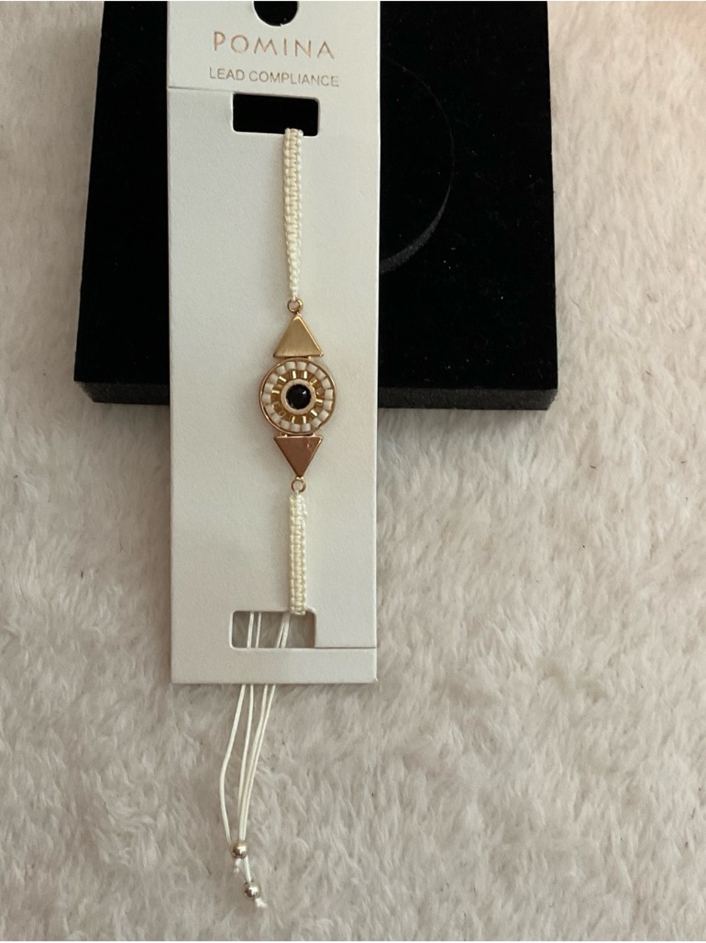 Pomina White and Gold Protective Evil Eye Bracelet